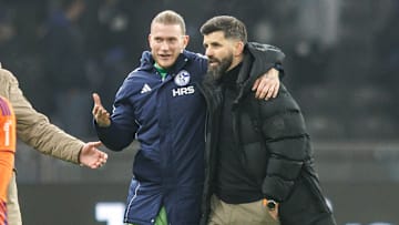 Loris Karius nach dem Abpfiff mit Miron Muslic