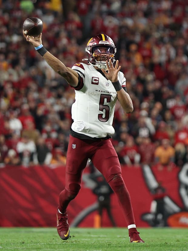 Washington Commanders quarterback Jayden Daniels