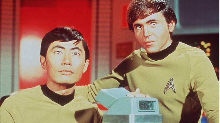 George Takei As Sulu (L) And Walter Koenig As Chekov (R) In The Television Series Star Trek