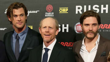 Chris Hemsworth, Ron Howard, Daniel Bruhl, Rush, Formula 1