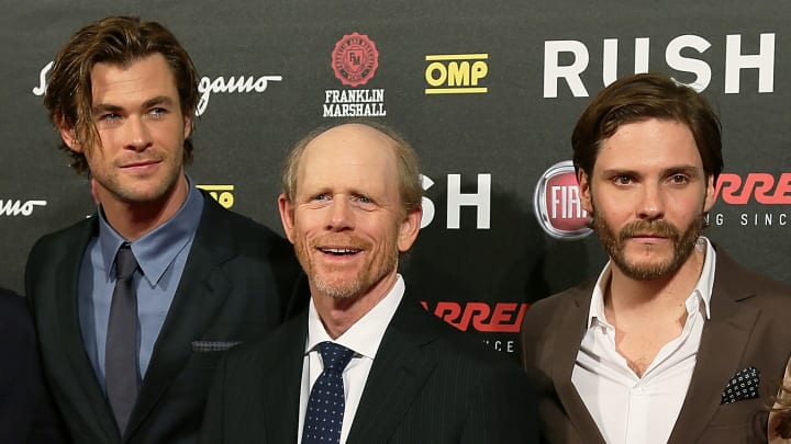 Chris Hemsworth, Ron Howard, Daniel Bruhl, Rush, Formula 1