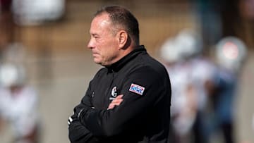 Arkansas State Red Wolves coach Butch Jones walks the field before game against the Northern Illinois Huskies during the Camellia Bowl at Cramton Bowl in Montgomery, Ala.