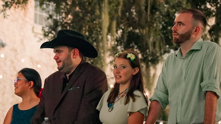 LOVE ON THE SPECTRUM. (L to R) Tanner, Dani, Abbey, Davie, Peri, Tina, Tyler, Madison and Connor from episode 407 of Love on the Spectrum. Credit: Courtesy of Netflix/© 2026 Netflix, Inc.