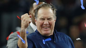 2017: Bill Belichick celebrates after Super Bowl LI where the New England Patriots vs The Atlanta Falcon at NRG Stadium, Houston.