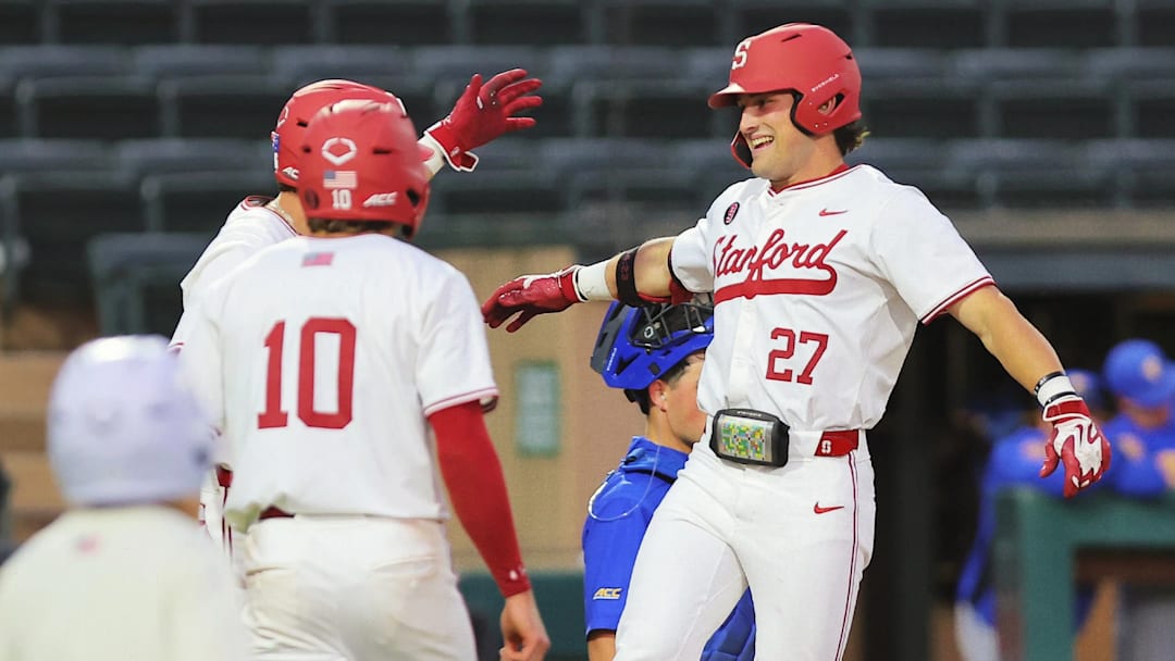 Brady Reynolds and Charlie Bates celebrate 