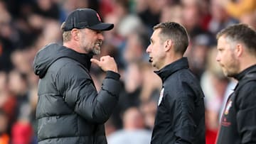 David Coote (right) and Jurgen Klopp have come face-to-face on the touchline in the past