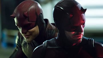 Charlie Cox as Matt Murdock in both original Netflix series Daredevil and Disney Plus revival Daredevil: Born Again. 