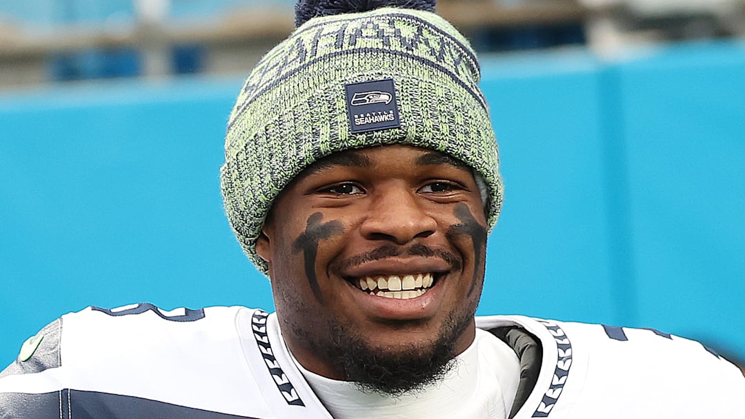 Seattle Seahawks safety Nick Emmanwori smiles Seattle Seahawks safety Nick Emmanwori smiles