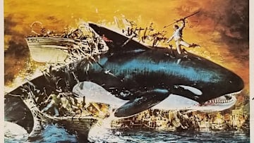 Art from the poster for ‘Orca’ (1977)