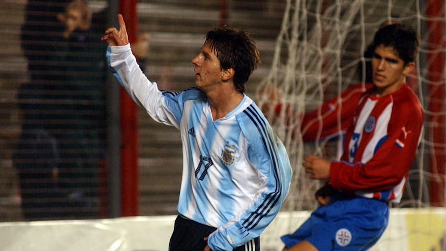 Messi's debut match for Argentina's U-20s.