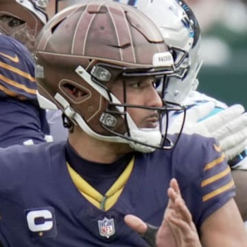 Green Bay Packers quarterback Jordan Love (10) throws a pass during their game against the Carolina Panthers.