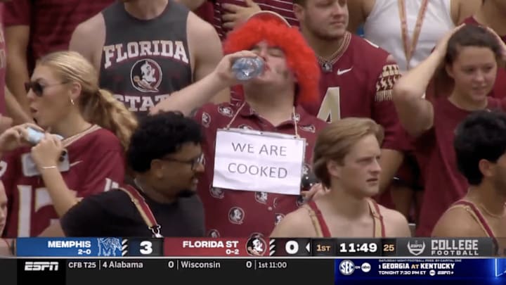 Florida State lost 20–12 to Memphis on Saturday to drop to 0–3 this season.