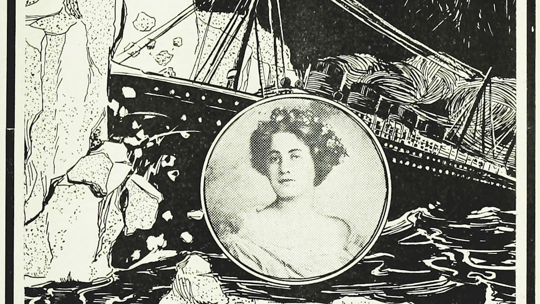 A poster for ‘Saved From the Titanic,’ the first-ever film about the infamous ship.