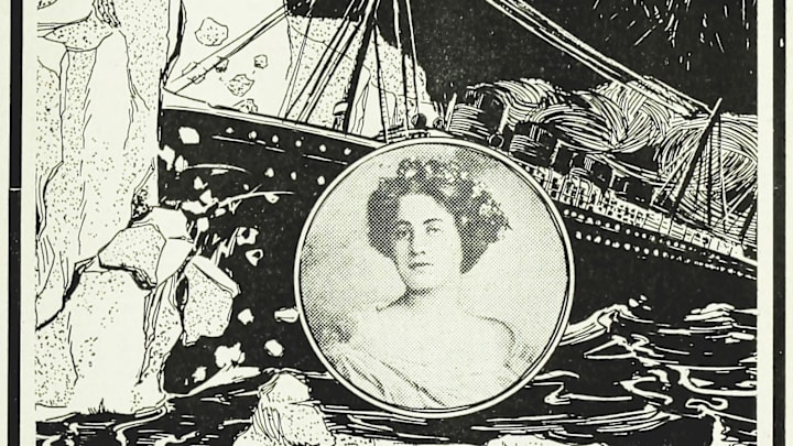 A poster for ‘Saved From the Titanic,’ the first-ever film about the infamous ship.