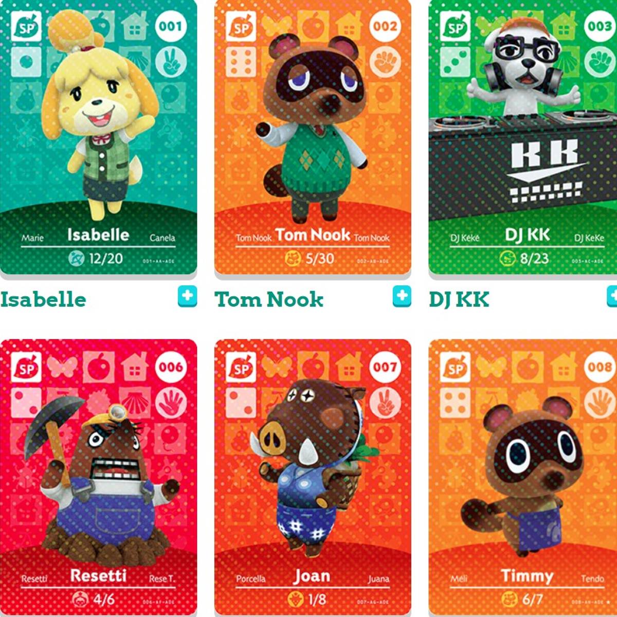 All Animal Crossing Amiibo Cards Available