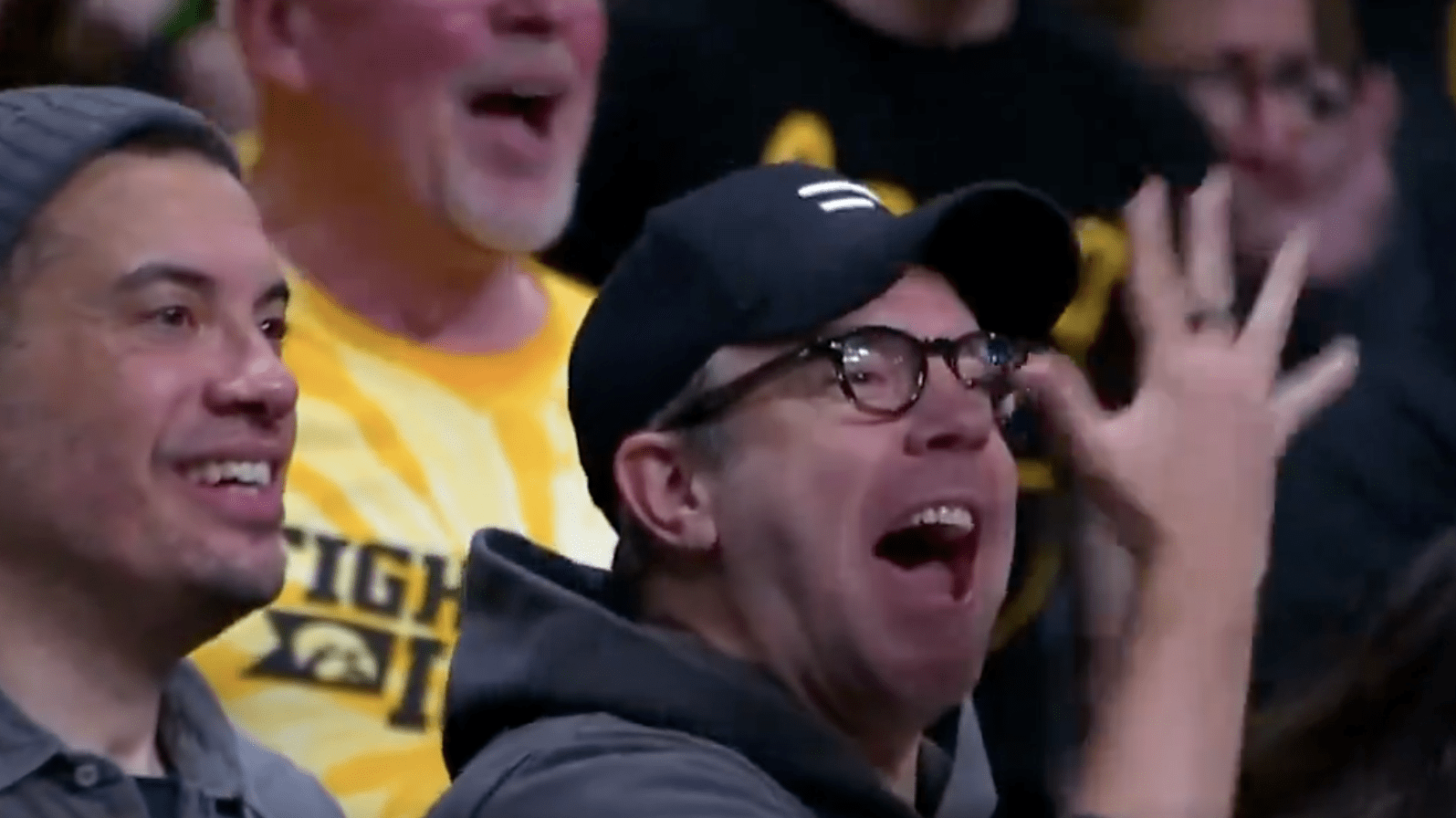 Actor Jason Sudeikis in attendance for the Iowa Hawkeyes vs. LSU Tigers in the Elite Eight during the 2024 NCAA Tournament