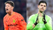 Gregor Kobel et Thibaut Courtois