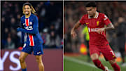 Bradley Barcola et Luis Diaz s'affrontent lors de PSG - Liverpool ce mercredi en Ligue des Champions. 