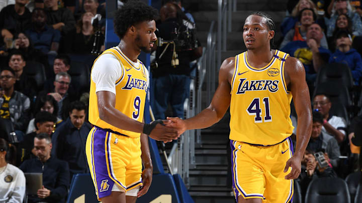 Olivari started the Lakers' preseason finale against the Warriors alongside fellow rookie Bronny James.