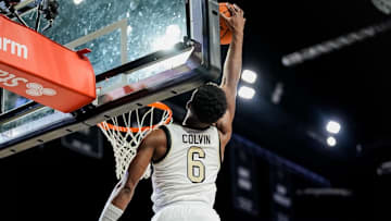 Myles Colvin throwing down alley-op for Wake Forest in game against American 