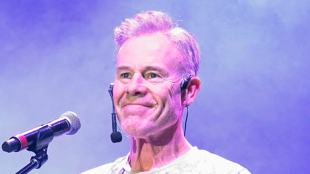 Thomas Dolby at the 2024 Totally Tubular Festival smiles