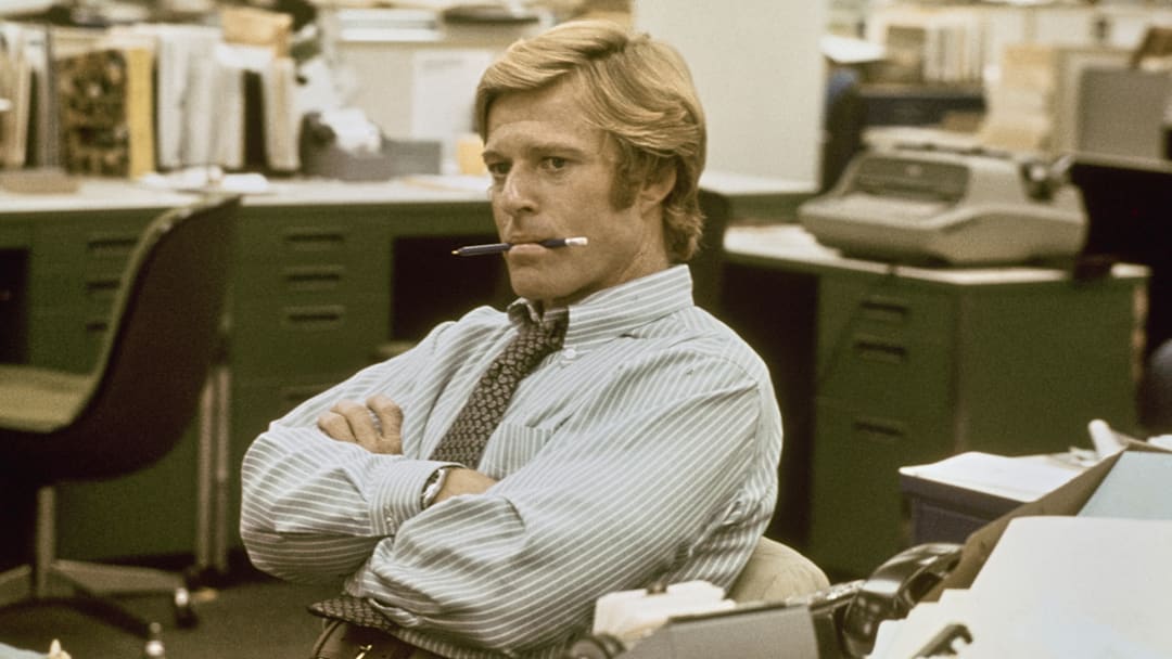 Robert Redford, pictured here in the film ‘All the President’s Men,’ died at his home in Utah on Tuesday.