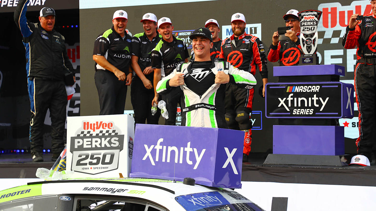 Mayer Wins Iowa, Clinches Playoff Spot for Haas