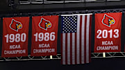 Louisville men's basketball's championship banners