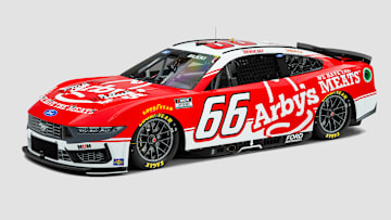 Josh Bilicki and MBM Motorsports will carry the iconic Arby's brand on the No. 66 Ford Mustang at Bristol Motor Speedway, courtesy of franchisee AES Restaurant Group.