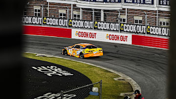 Ricky Stenhouse Jr. pilots the No. 47 Hyak Motorsports Chevrolet in The Clash at Bowman Gray Stadium in 2025.