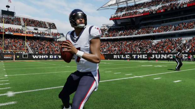 Houston Texans quarterback CJ Stroud in Madden 25.