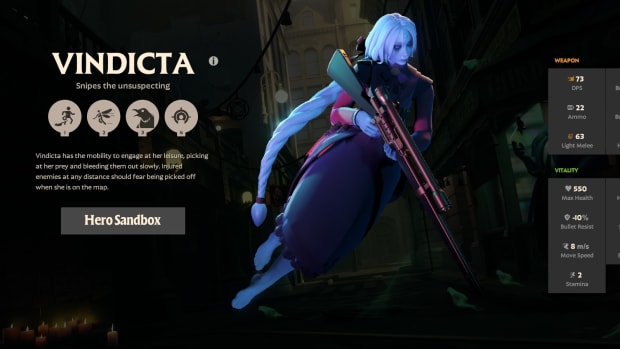 Deadlock Vindicta character selection screen