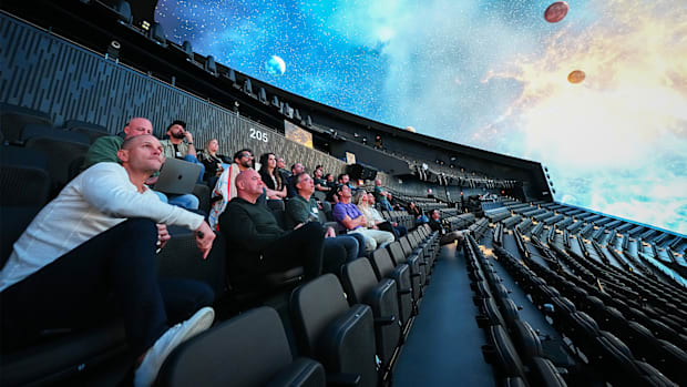 Dana White and UFC organizers take in the view at the Sphere.