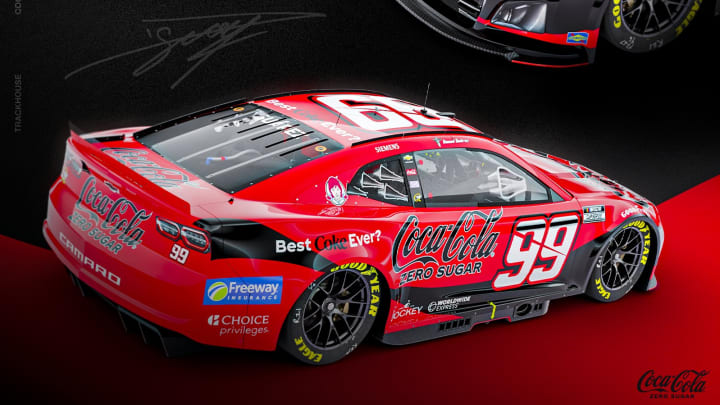 Daniel Suárez and the No. 99 Trackhouse Racing team will carry the colors of Coke Zero Sugar in Saturday's Coke Zero Sugar 400 at Daytona International Speedway. Photo Credit