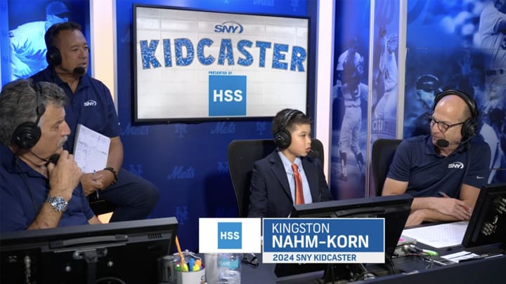 9-year-old Kingston Nahm-Korn joined the SNY broadcast on Monday night.