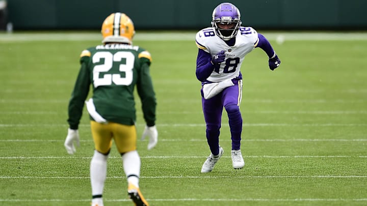 Jefferson has tallied 14 receptions for 273 yards and three touchdowns through three games this season. Jefferson has tallied 14 receptions for 273 yards and three touchdowns through three games this season.