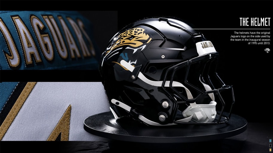 Jacksonville Jaguars alternate helmet