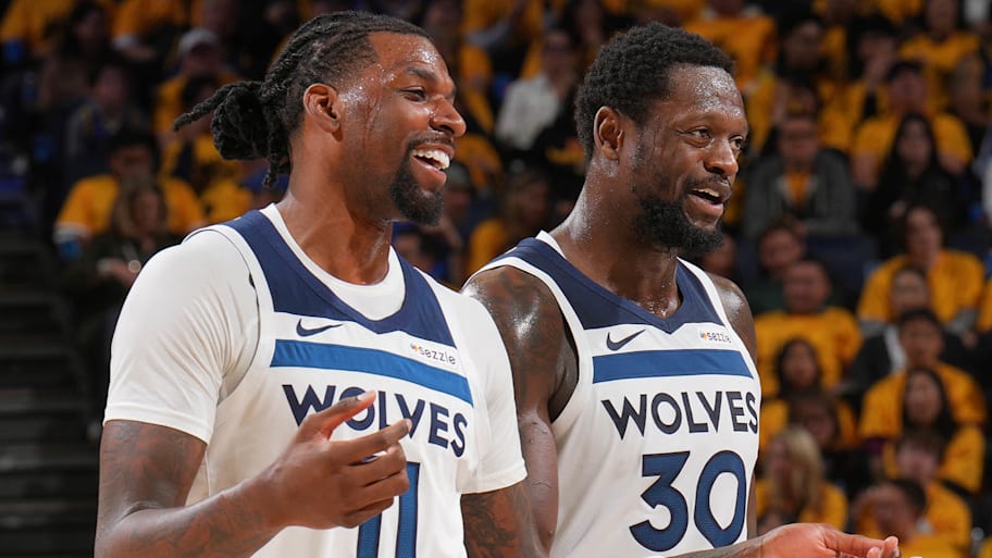 Naz Reid (left) and Julius Randle (right) both have player options for the upcoming 2025-26 season. | Jesse D. Garrabrant / NBAE via Getty Images