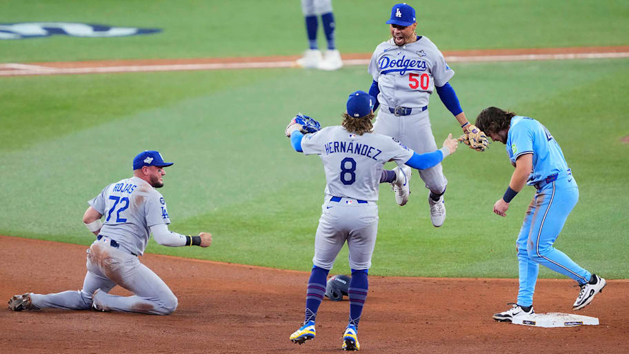 Dodgers celebrating
