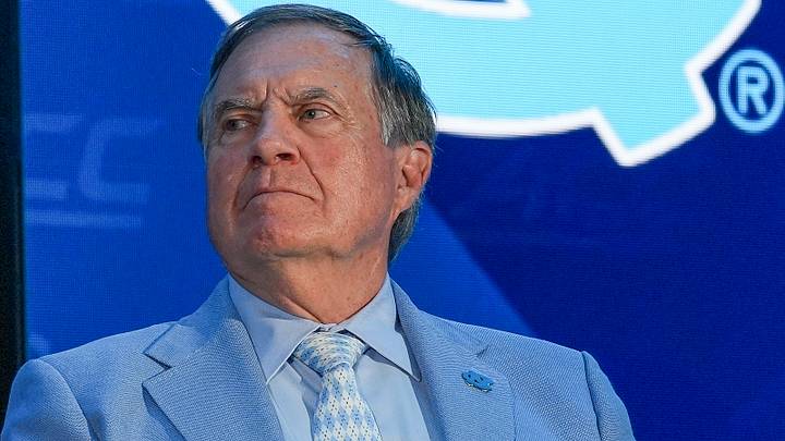Jul 17, 2026; Charlotte, NC, USA; North Carolina head coach Bill Belichick Mandatory Credit: Jim Dedmon-Imagn Images