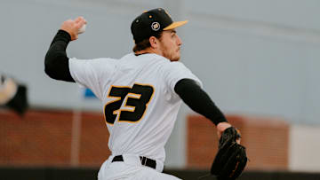 Left-hander Ian Lohse throws from the mound against the Binghamton Bearcats. 