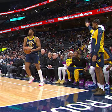Tony Bradley lines up a three-point attempt in the fourth quarter.