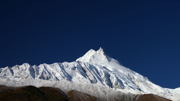 A view of Manaslu in the Himalayas