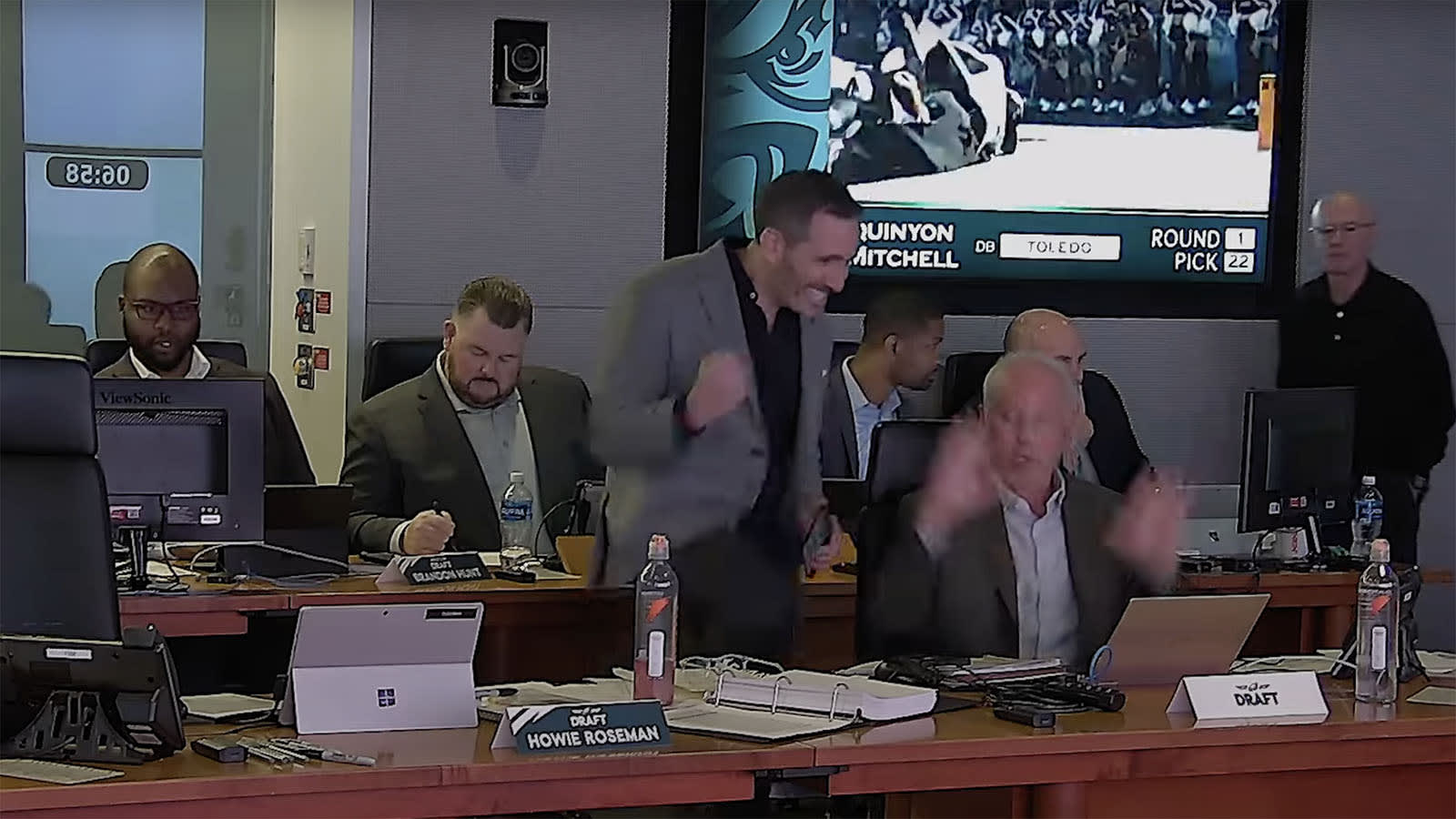 Video Captured Eagles GM’s Hyped Reaction That Rams Didn’t Select Cooper DeJean