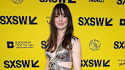 Anne Hathaway attends the premiere of \"WeCrashed\" during the SXSW Film Festival at the Paramount Theatre.