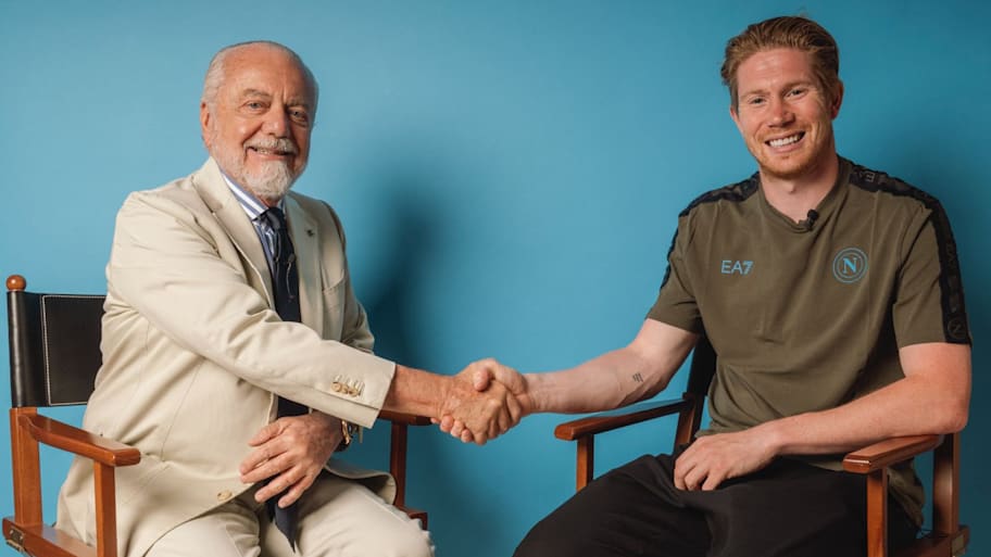 De Bruyne has sealed his move to Napoli. | X/Aurelio De Laurentiis