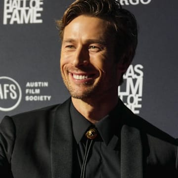 Glen Powell walks the red carpet for Austin Film Society's Toast to Texas Film at Troublemaker Studios Thursday, May 16, 2024. The event celebrated Glen Powell’s induction into the Texas Film Hall of Fame and served as a fundraiser for the Austin Film Society’s artistic and educational programs.