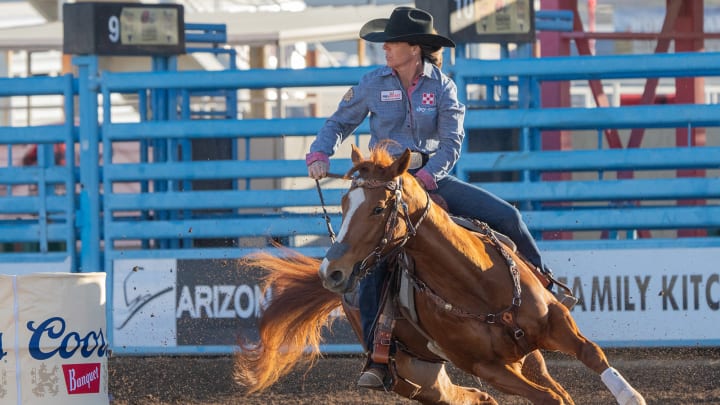 After two wins over the weekend, Andrea Busby is inching closer to her own appearance at the Wrangler National Finals Rodeo. 