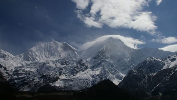 A view of Manaslu - the 8th highest peak in the world