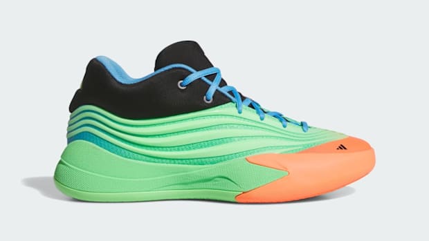 Side view of adidas Dame 10.